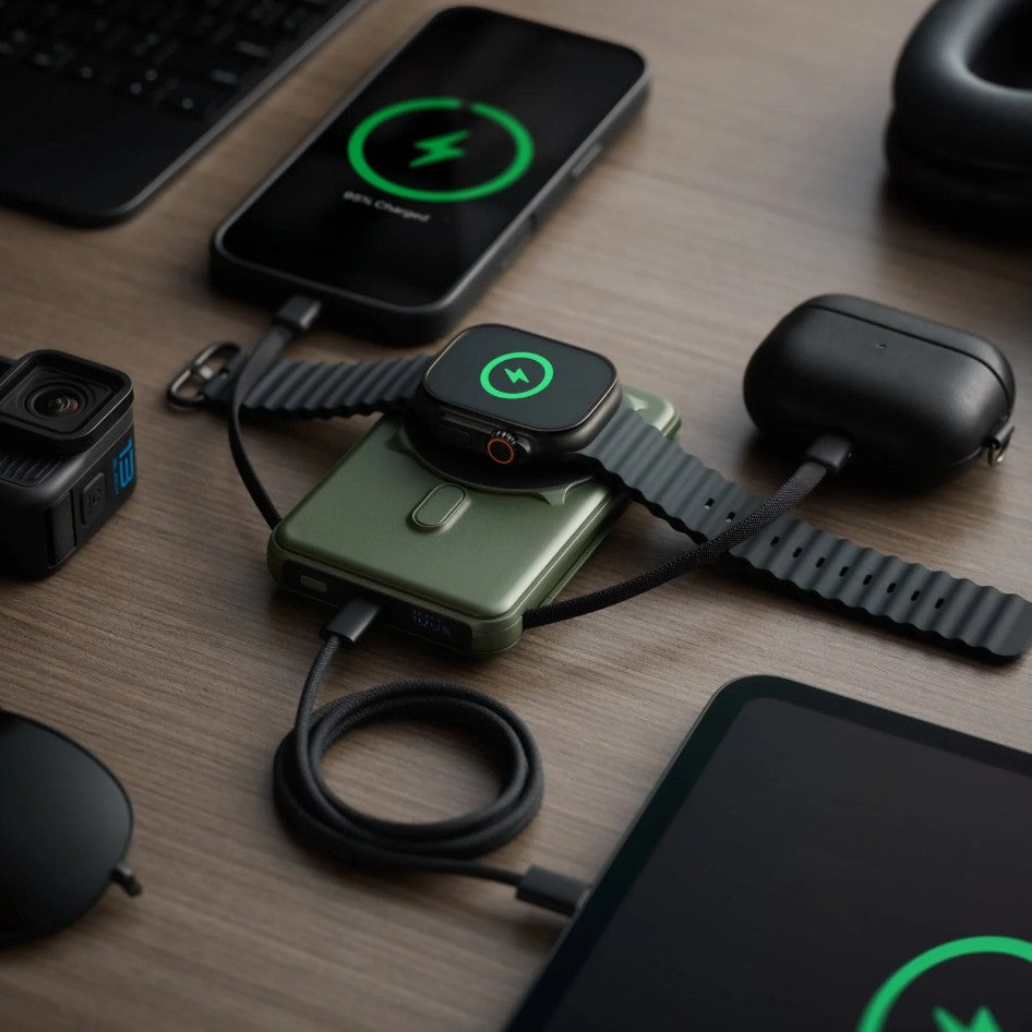 Ridge Magnetic Power Bank Green