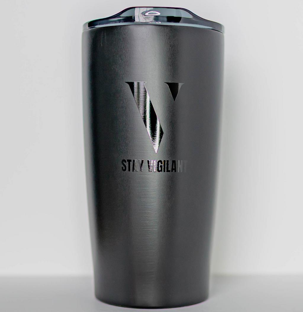 Vigilance 20oz Matte Black Tumbler