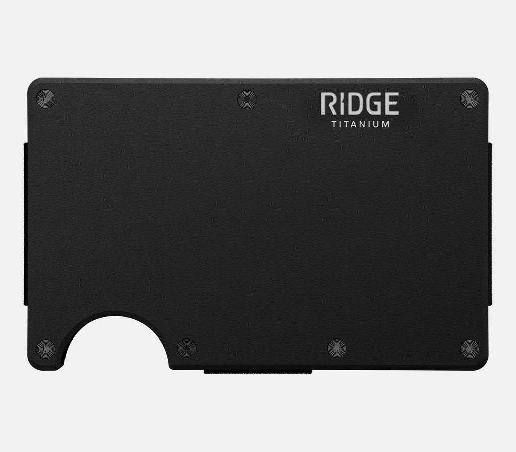 Ridge RFID Wallet Black Titanium
