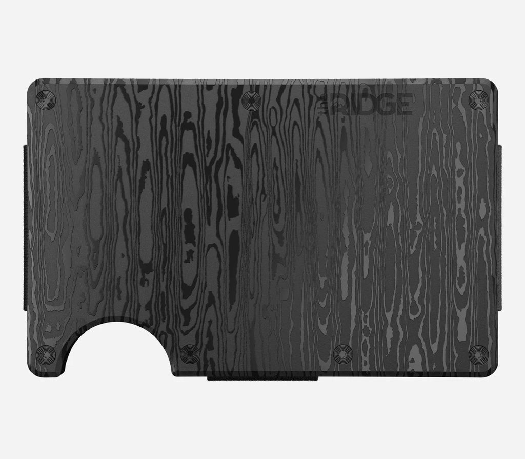 Ridge RFID Wallet Black Damascus