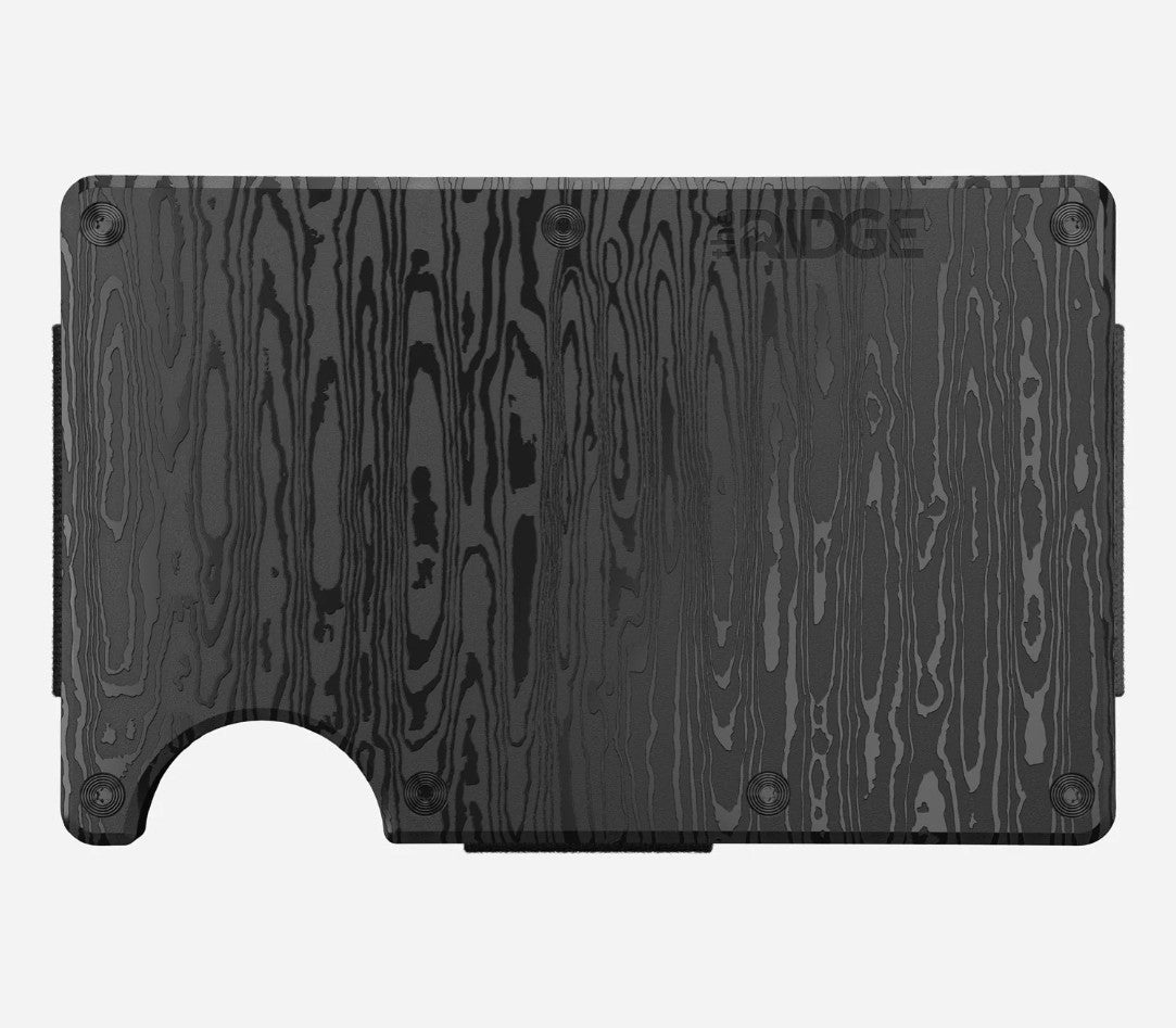 Ridge RFID Wallet Black Damascus