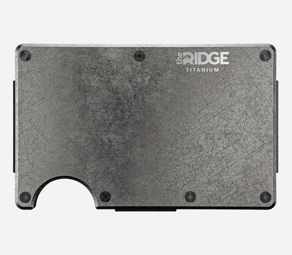 Ridge RFID Wallet Stonewashed Titanium