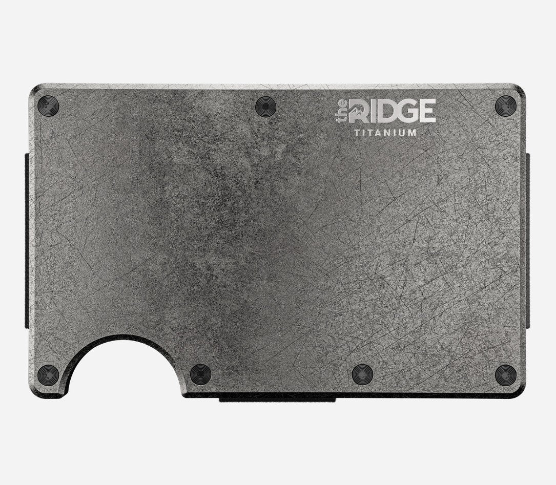 Ridge RFID Wallet Stonewashed Titanium