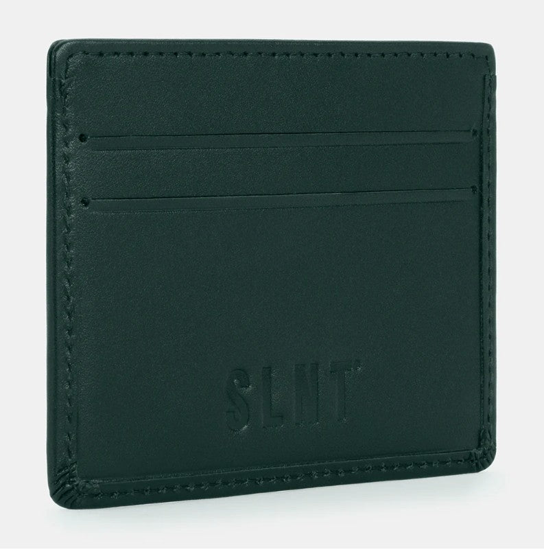 SLNT RFID Card Holder Leather Wallet Olive