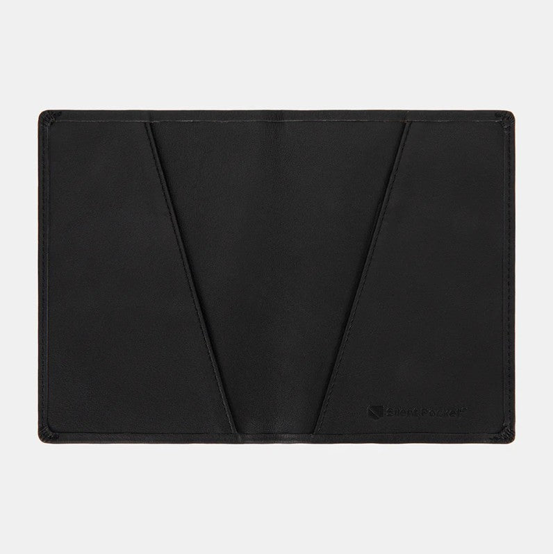SLNT RFID Passport Leather Wallet Black