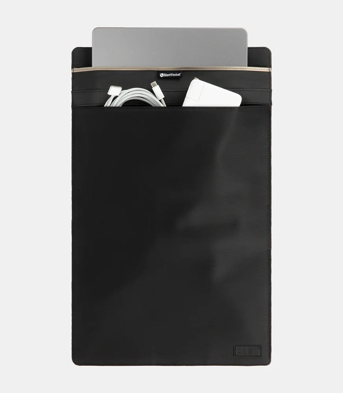 SLNT Vertical Faraday Laptop Sleeve 15/16 Inch Black Nylon